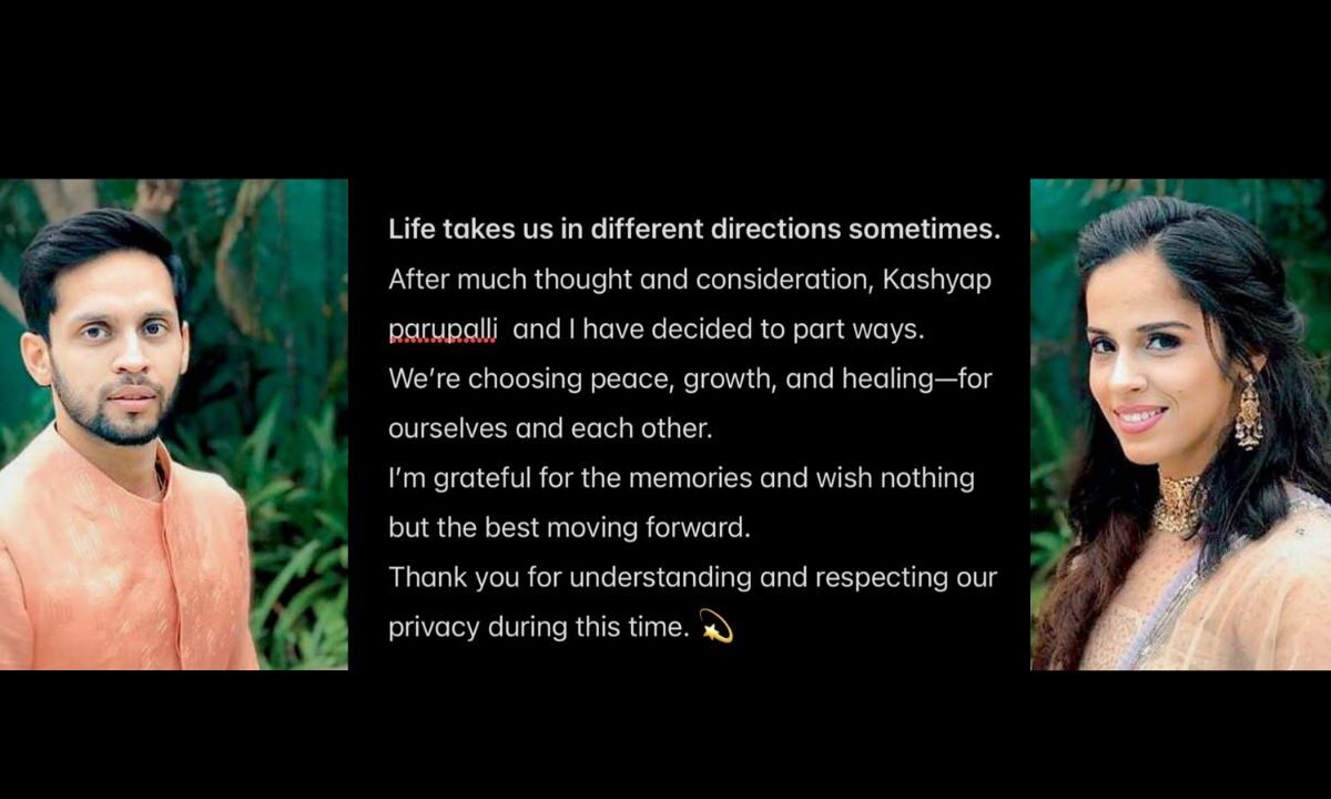 ಬ್ಯಾಂಡ್ಮಿಂಟನ್ ತಾರೆ ಸೈನಾ ನೆಹ್ವಾಲ್ ಹಾಗೂ ಪತಿ ಪರುಪಳ್ಳಿ ಕಶ್ಯಪ್ ಅವರ 7 ವರ್ಷದ ದಾಂಪತ್ಯಕ್ಕೆ ವಿದಾಯ: Saina Nehwal and Parupalli Kashyap announce separation